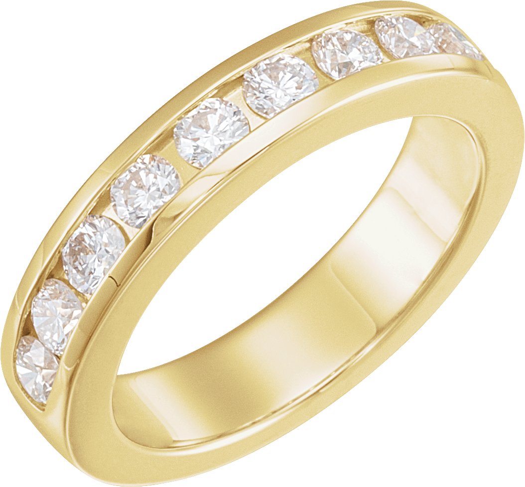 14K Yellow 1 CTW Natural Diamond Anniversary Band 