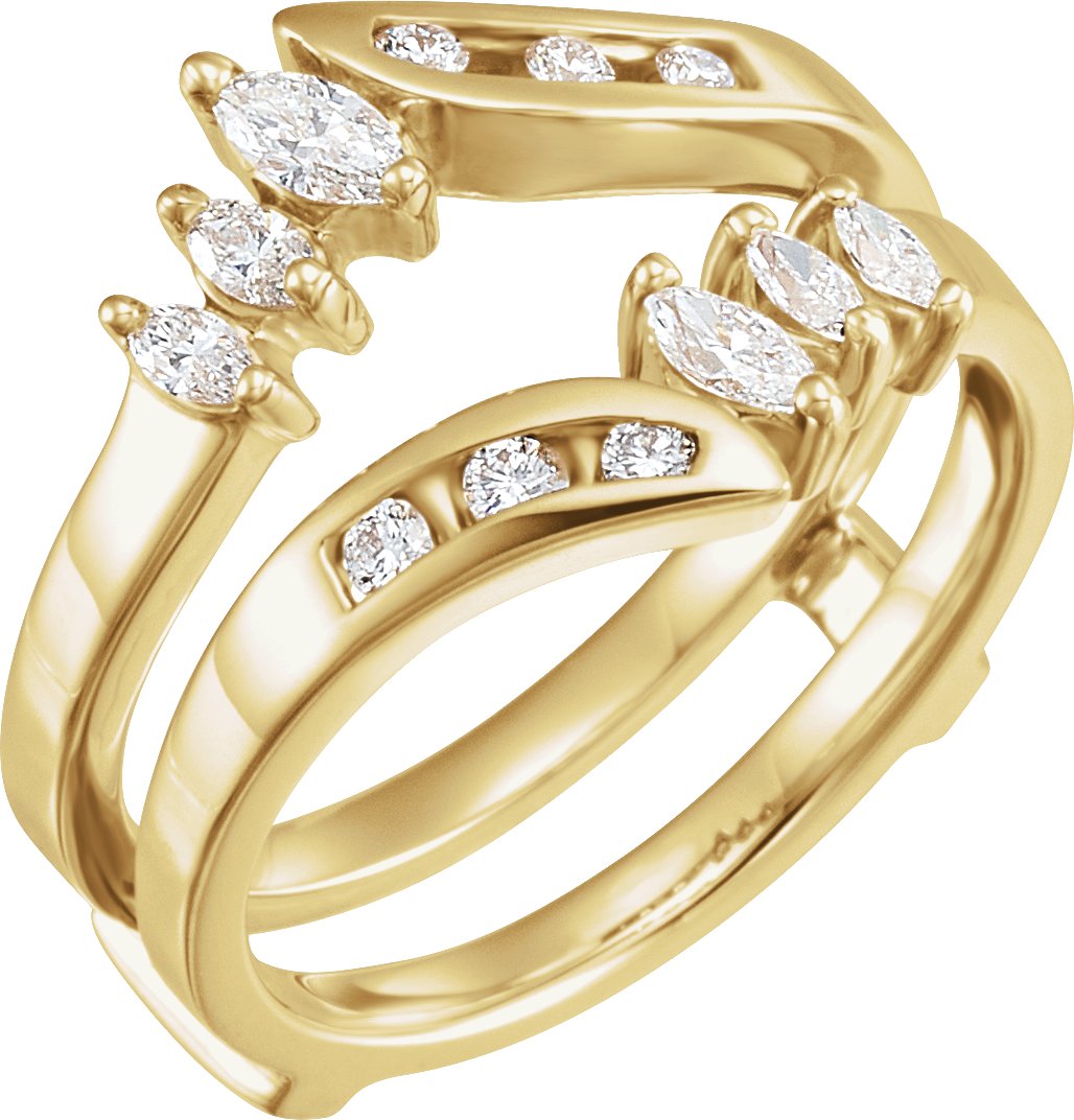 14K Yellow .375 CTW Diamond Ring Guard Ref 217237