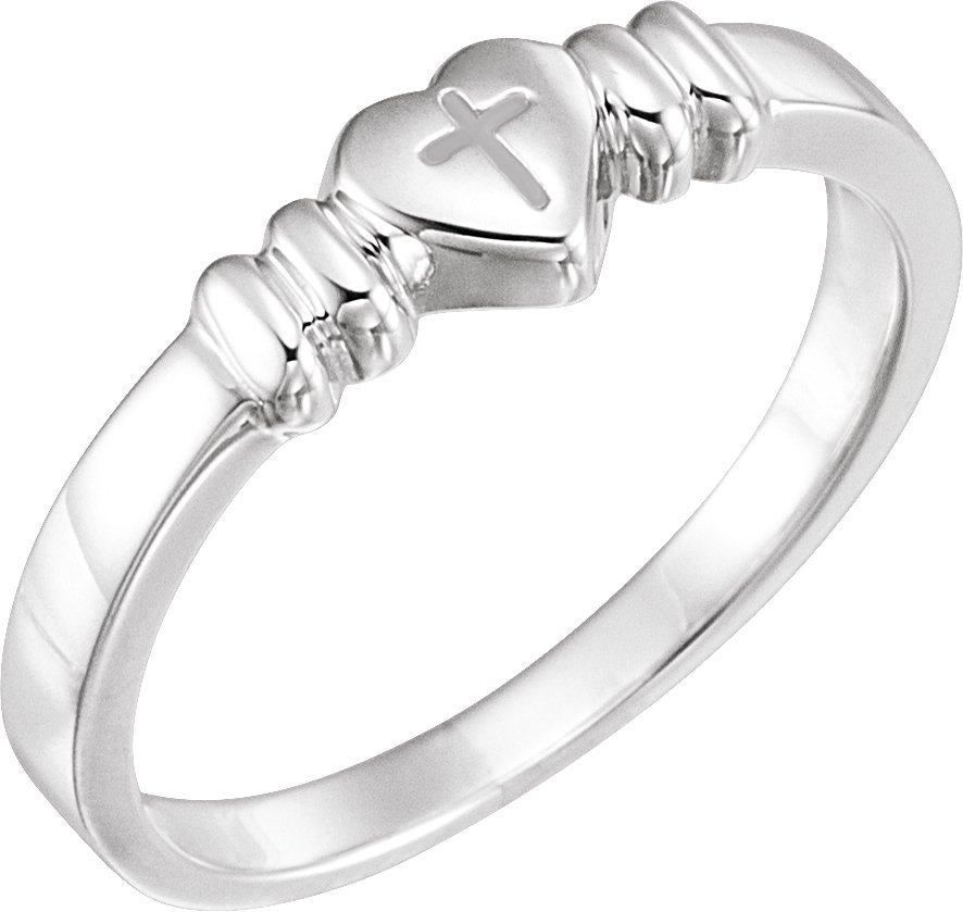 4 Heart & Cross Chastity Ring