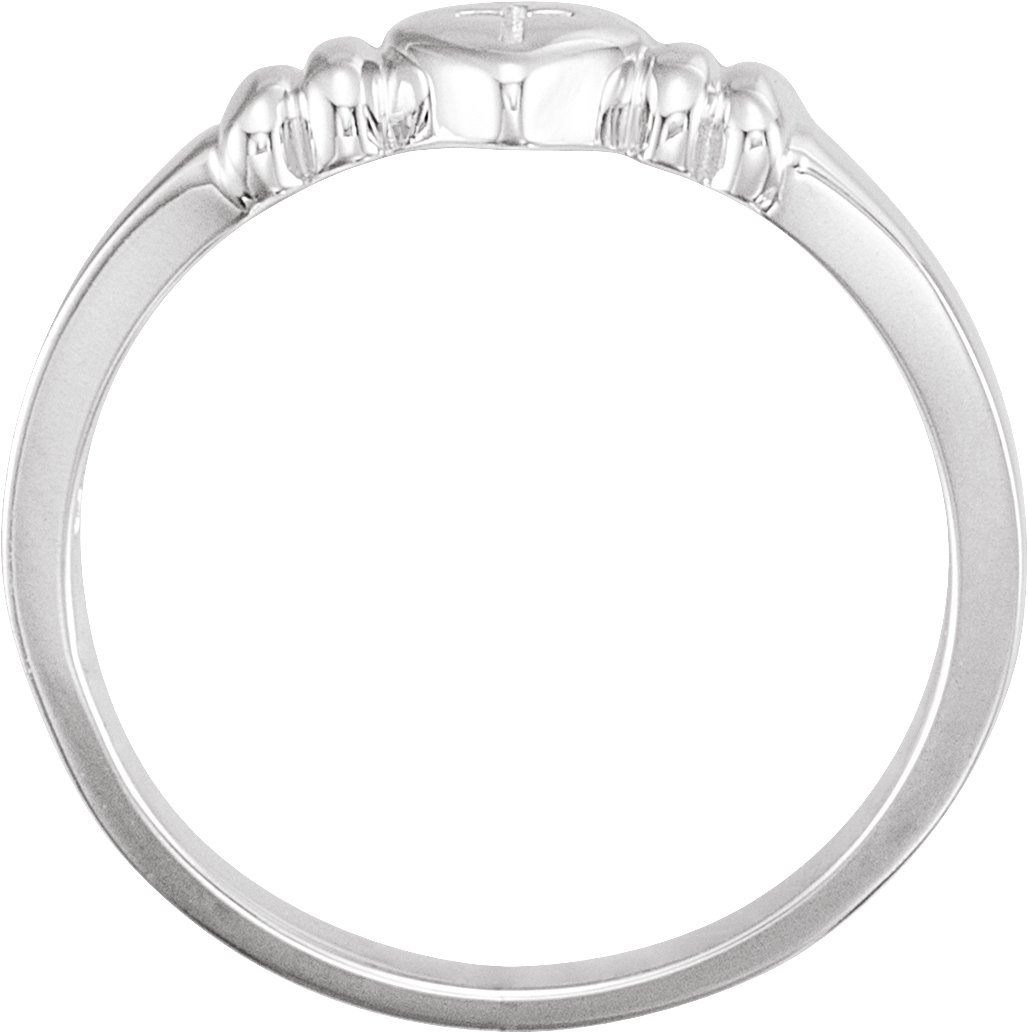 8 Heart & Cross Chastity Ring