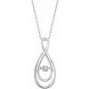 14K White .10 CT Mystara Diamond 18 inch Necklace Ref. 13380936