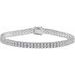 Sterling Silver 2.5 mm Round Cubic Zirconia Double Row Line 7