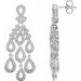 14K White 7/8 CTW Natural Diamond Chandelier Earrings 
