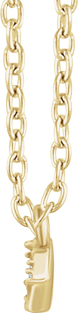 14K Yellow .05 CTW Diamond Bar 16-18 Necklace