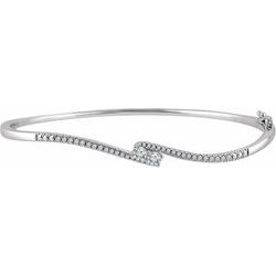 Two-Stone Accented Bangle Bracelet