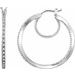 14K White 1/4 CTW Natural Diamond Inside-Outside Hoop Earrings   