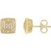 14K Yellow 1/10 CTW Natural Diamond Cluster Earrings