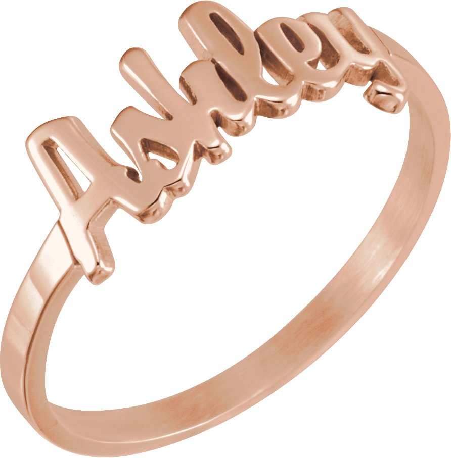 Script Nameplate Ring