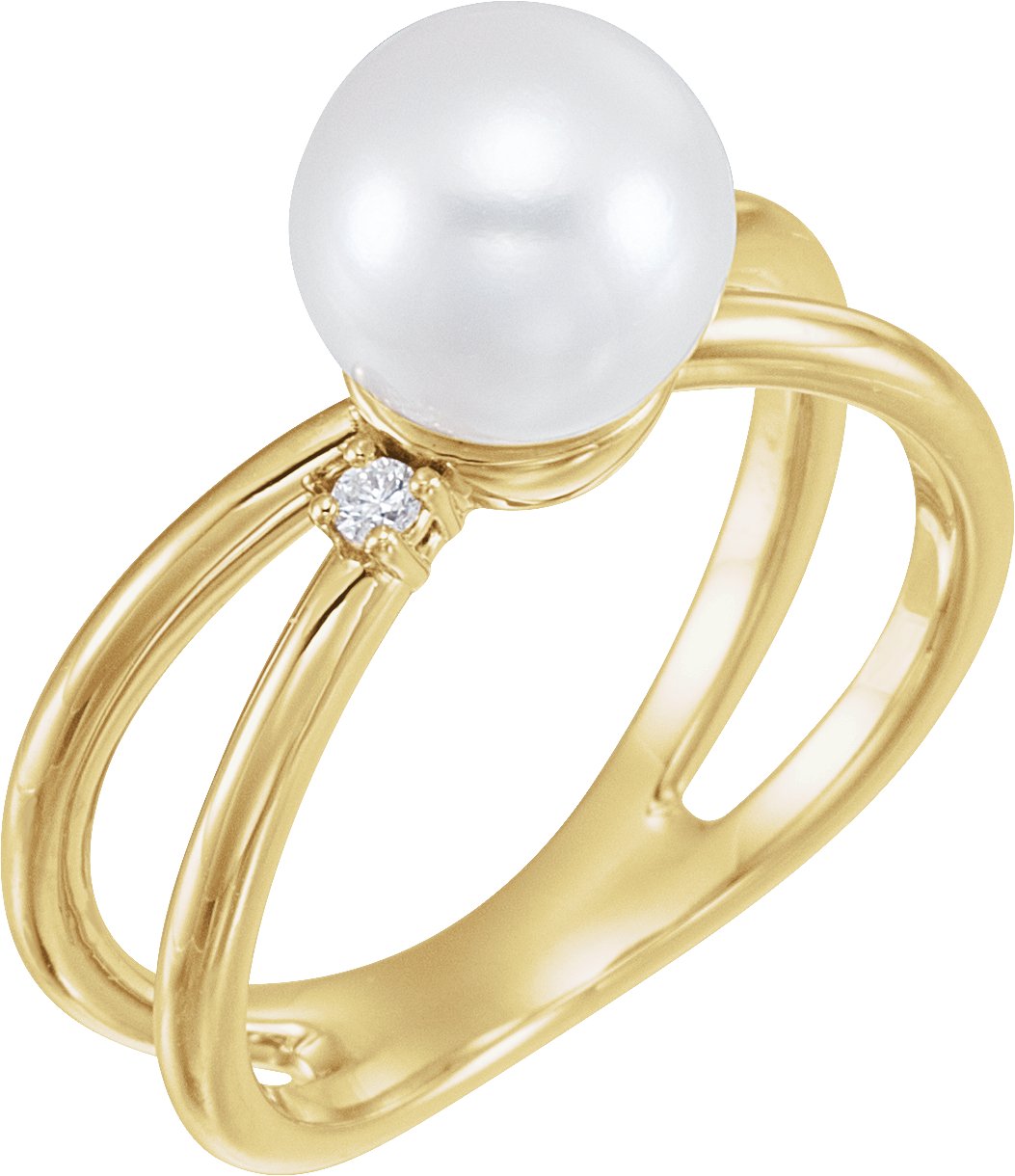 Pearl Negative Space Ring