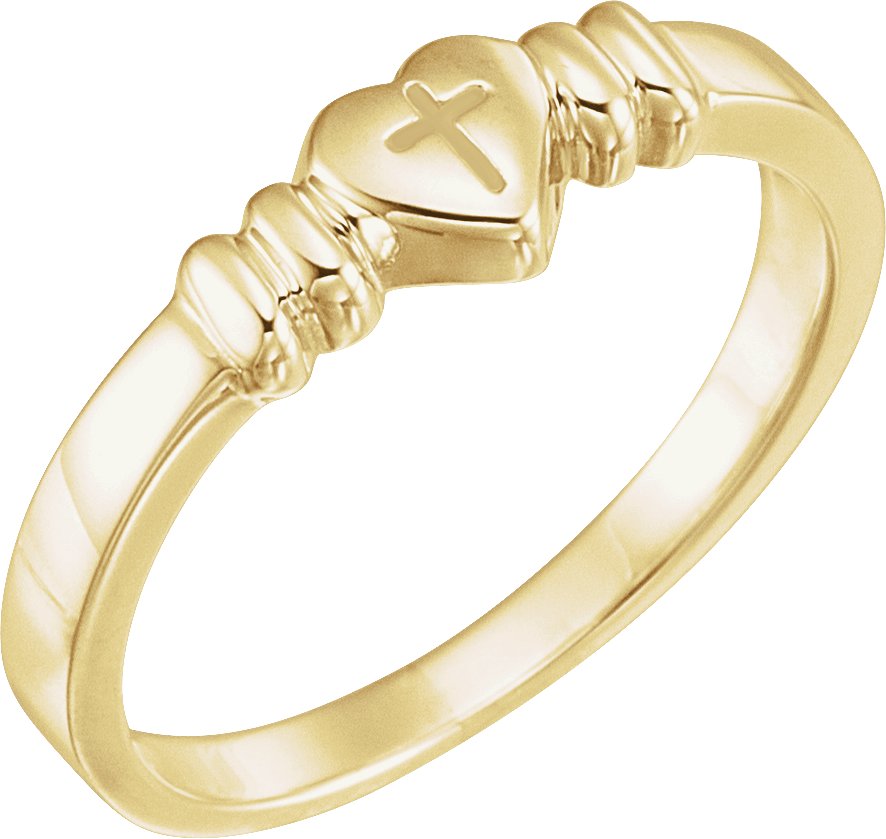 7 Heart & Cross Chastity Ring