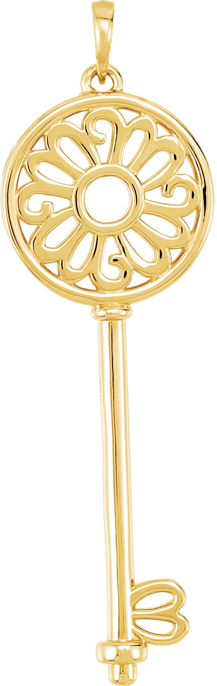 14K Yellow 47.5x15 mm Mother's Key Pendant Ref. 3352652