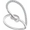 Sterling Silver .125 CTW Diamond Heart Knot Pendant Ref. 13349260