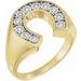 14K Yellow/White 1/4 CTW Natural Diamond Men-s Horseshoe Ring
