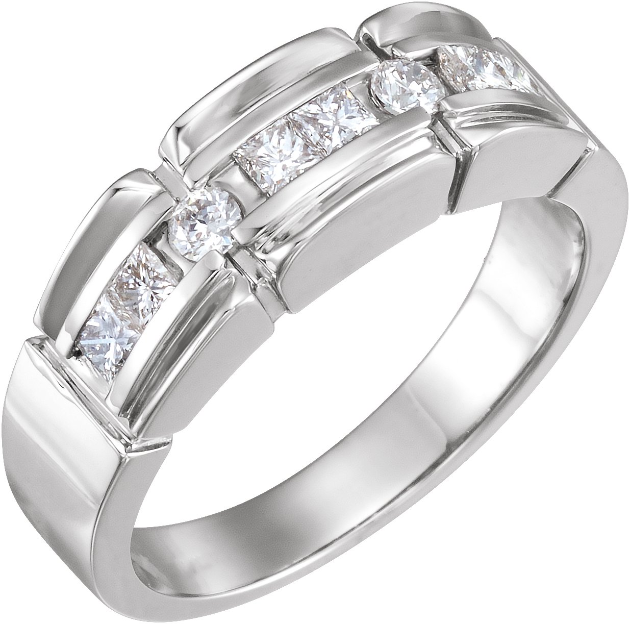 14K White 3/4 CTW Natural Diamond Ring