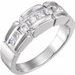 14K White 3/4 CTW Diamond Accented Men-s Ring