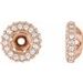 14K Rose 1/5 CTW Natural Diamond Earrings Jacket 