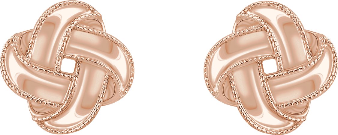 14K Rose Knot Earrings