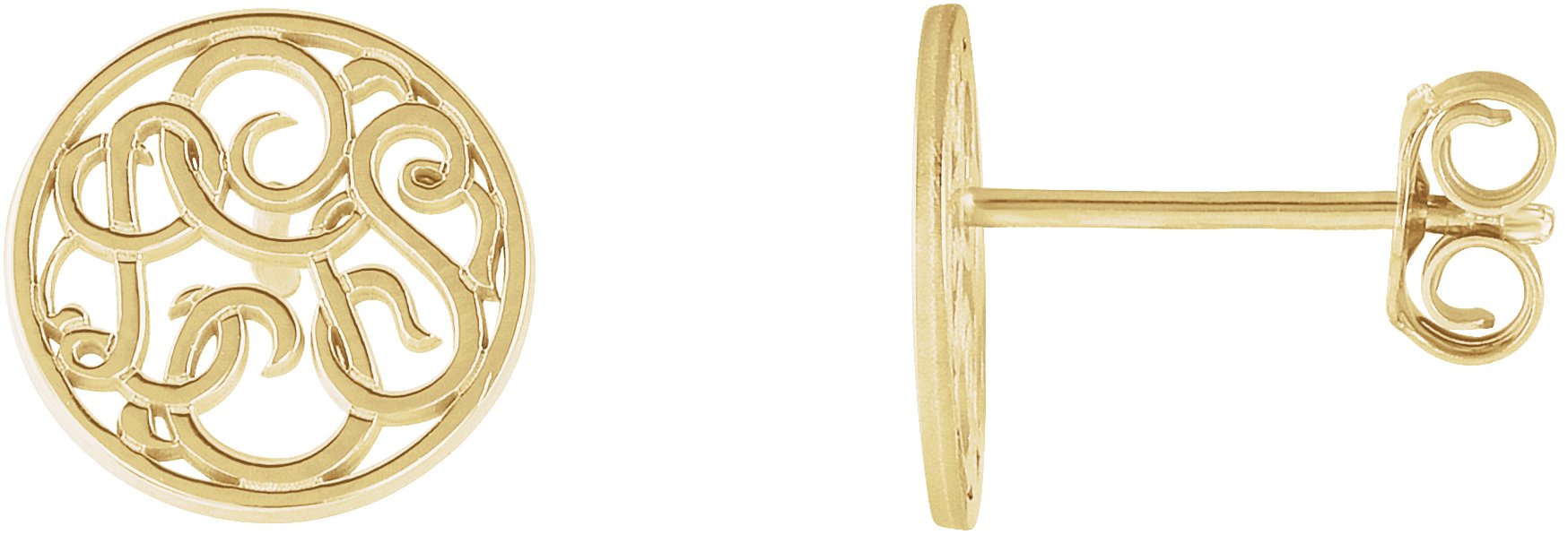 Script Monogram Earrings