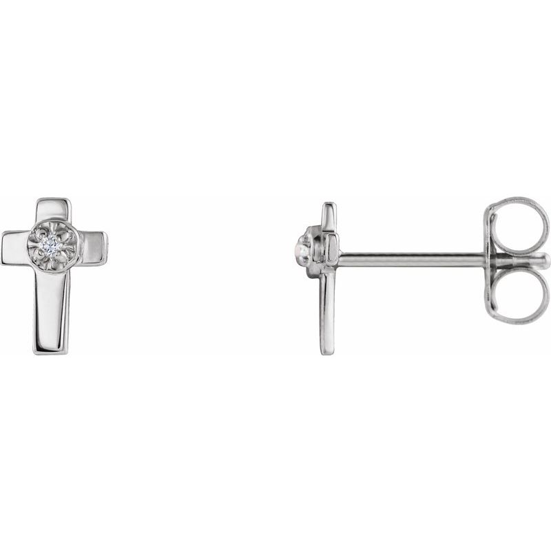 Accented Cross Earrings