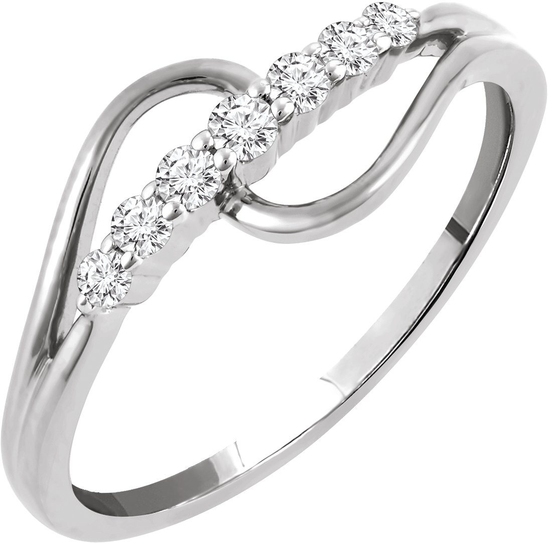 14K White 1/5 CTW Natural Diamond Ring 