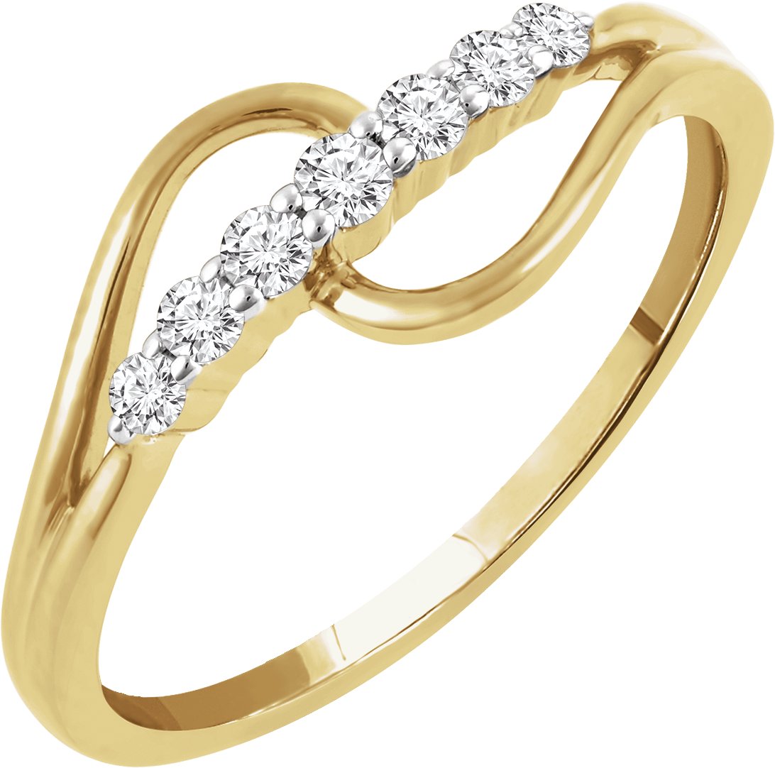 14K Yellow 1/5 CTW Natural Diamond Ring 