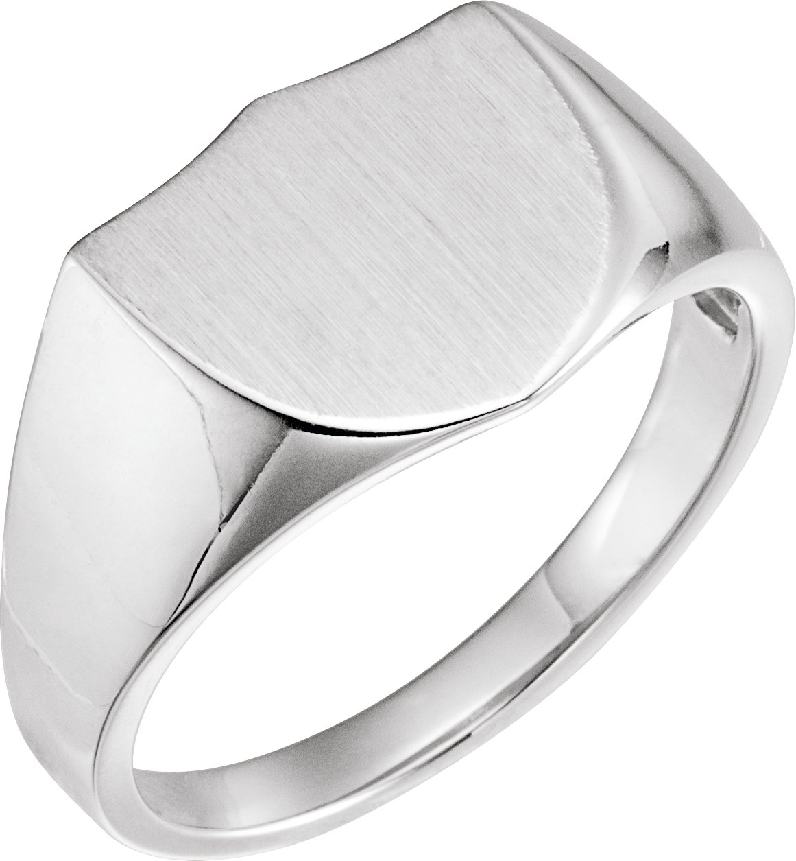 Sterling Silver 14 mm Shield Signet Ring