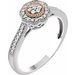 10K White/Rose 1/6 CTW Natural Diamond Promise Ring 
