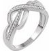 Sterling Silver 1/10 CTW Natural Diamond Infinity-Inspired Ring 
