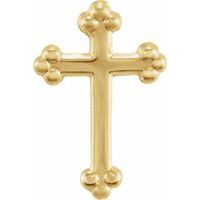 14K Yellow 14x9 mm Cross Lapel Pin