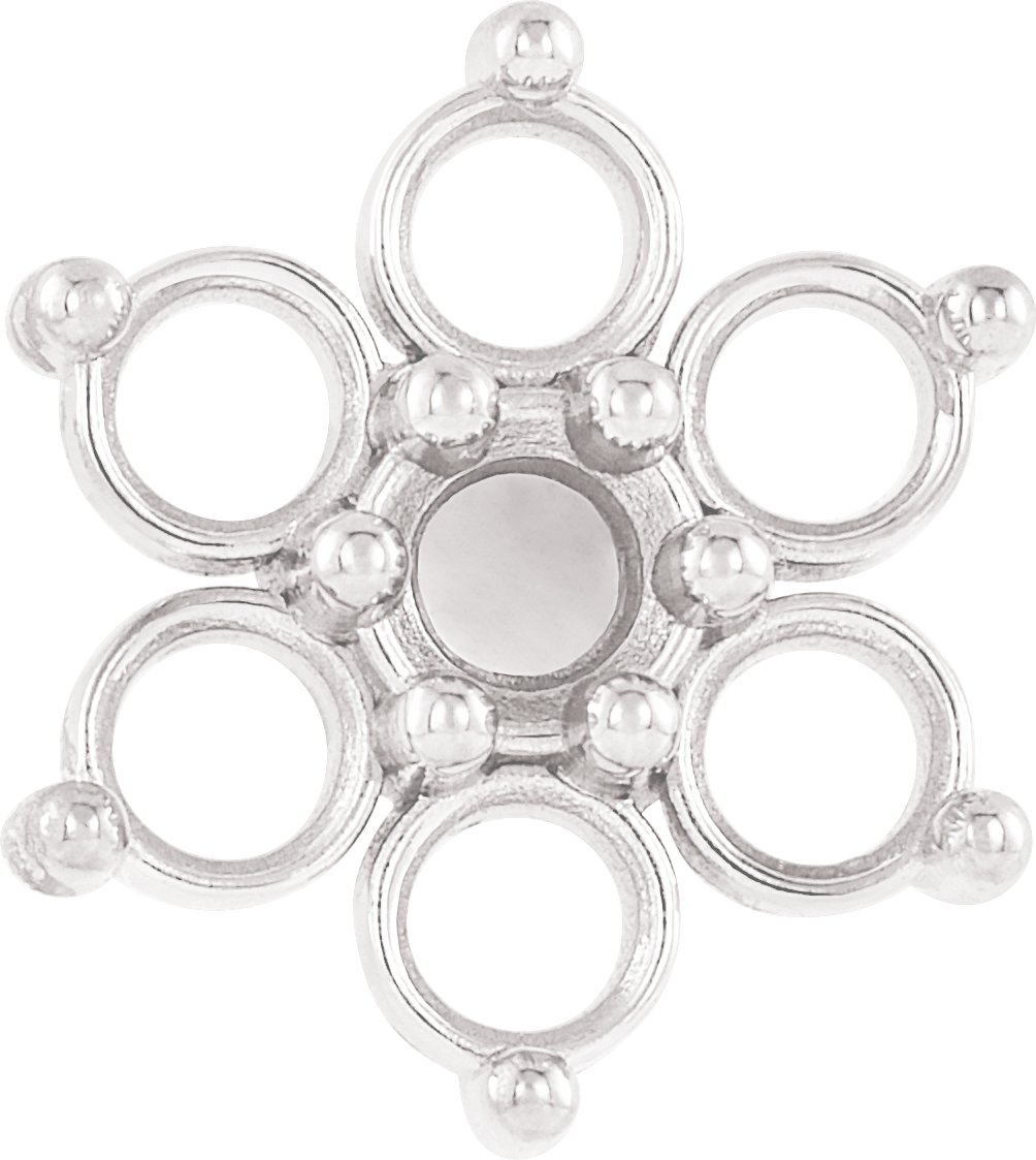 Round Cluster Earring Setting