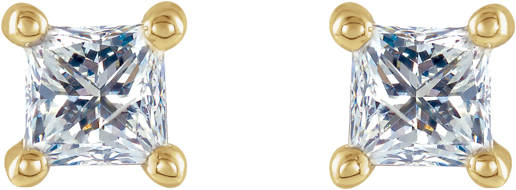 14K Yellow 1/5 CTW Natural Diamond Stud Earring