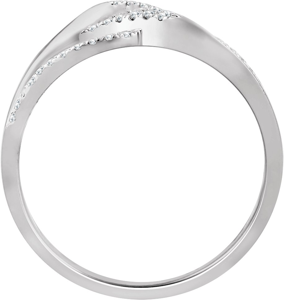 10K White 1/6 CTW Natural Diamond Negative Space Ring  