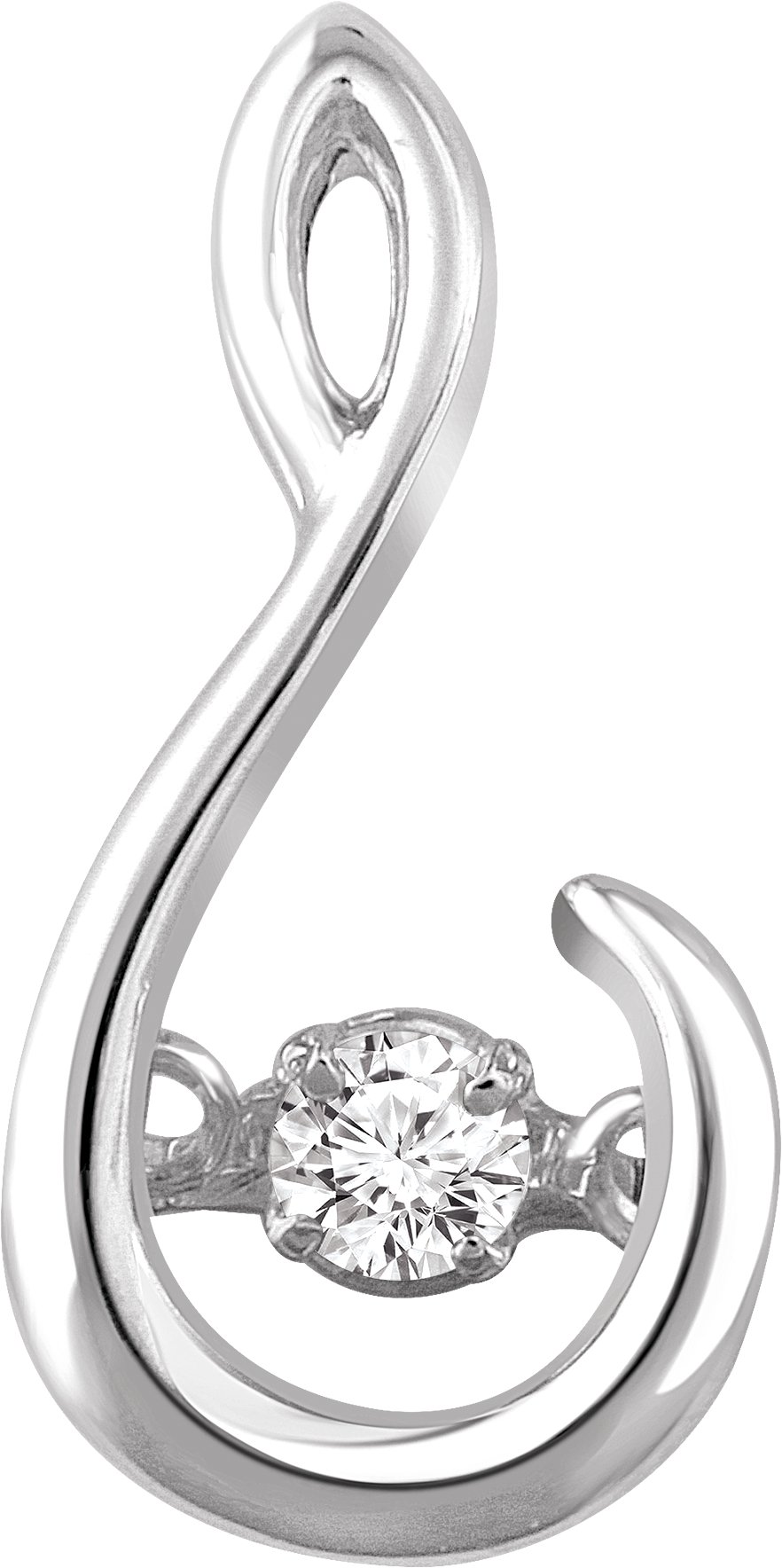 14K White .05 CT Diamond Mystara Pendant  