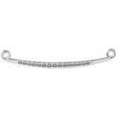 Palladium Accented Curved Bar Necklace Center Mounting 