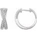 14K White 1/5 CTW Natural Diamond Criss-Cross Hoop Earrings  