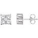 14K White 1/2 CTW Natural Diamond Cluster Earrings 