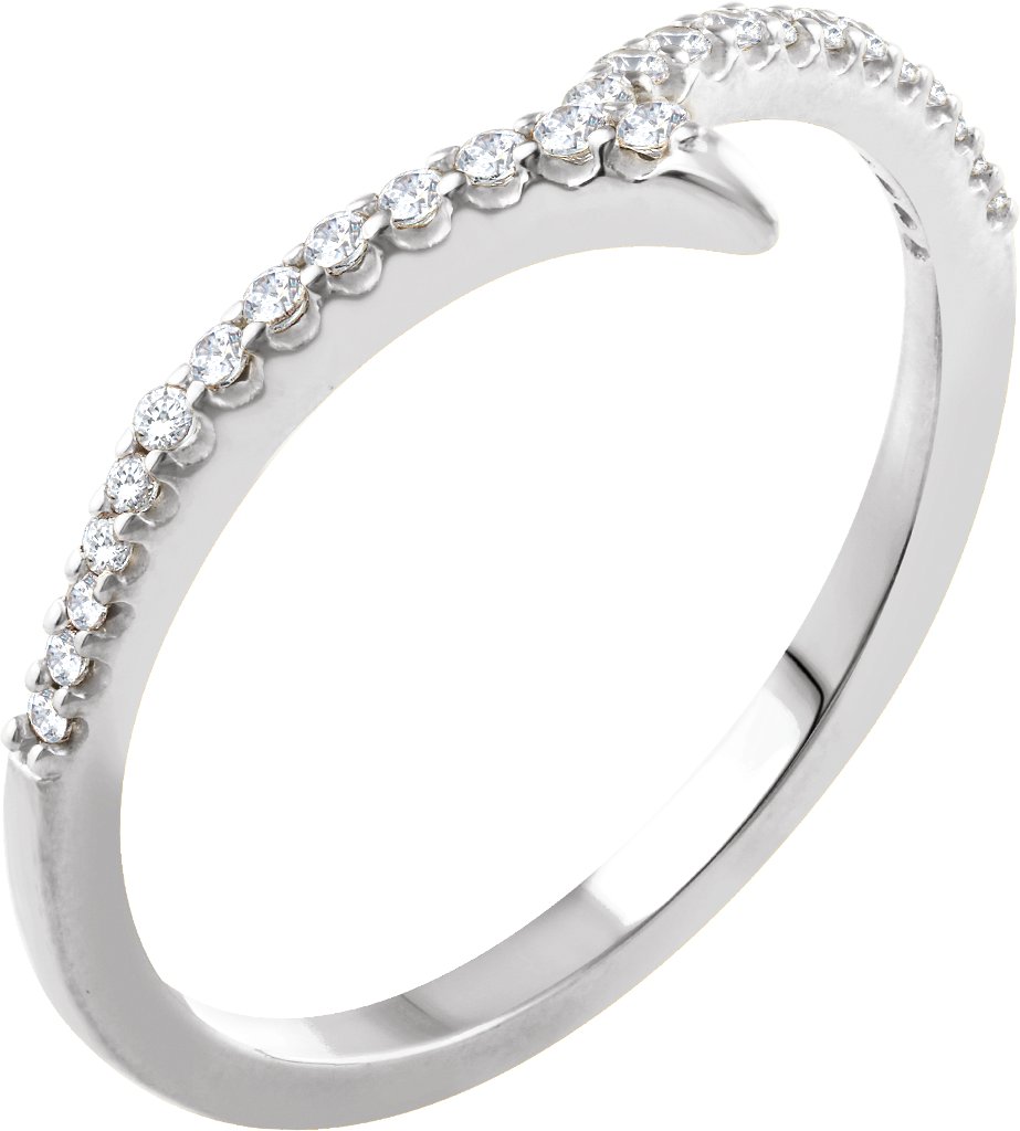 14K White 1/6 CTW Natural Diamond Ring  