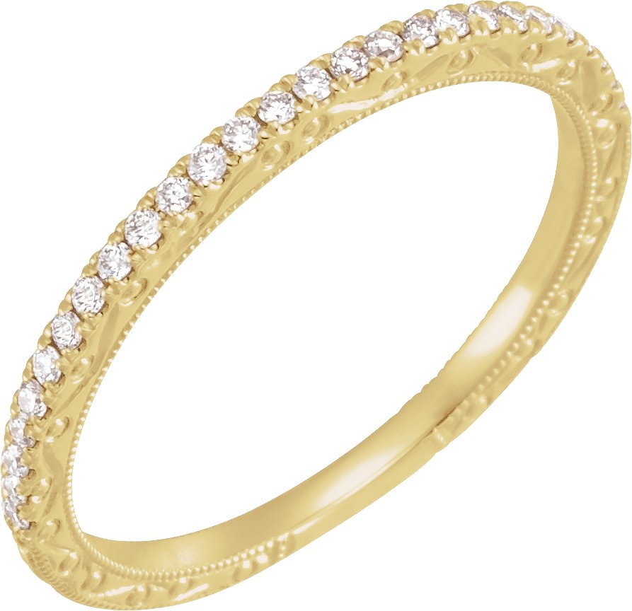 14K Yellow 1/6 CTW Natural Diamond Anniversary Band Size 6