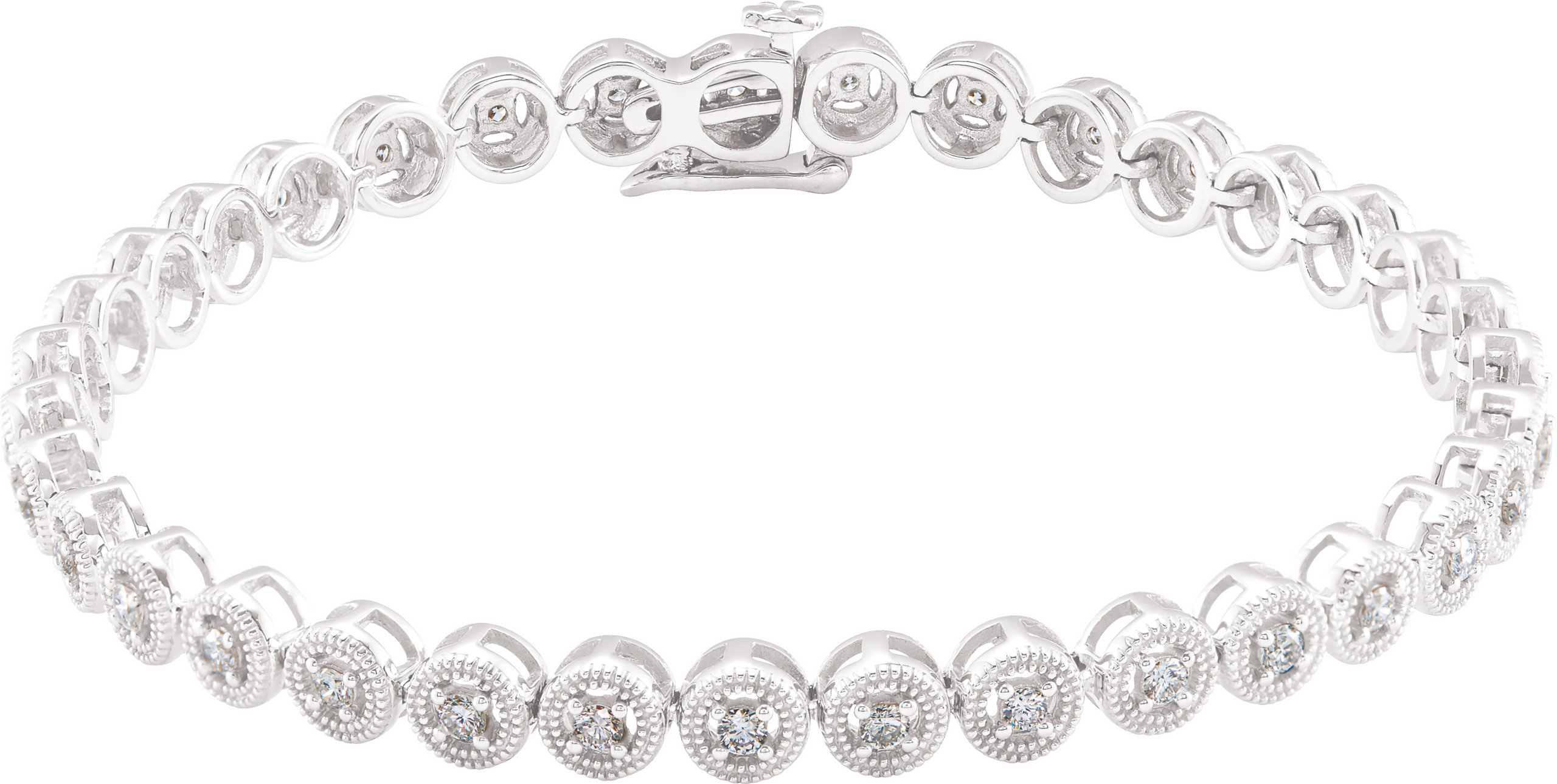 14K White 1 CTW Diamond 7 Bracelet 