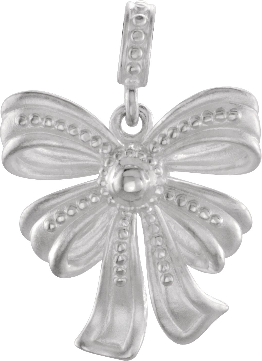 14K White Bow Design Pendant Ref. 3395489