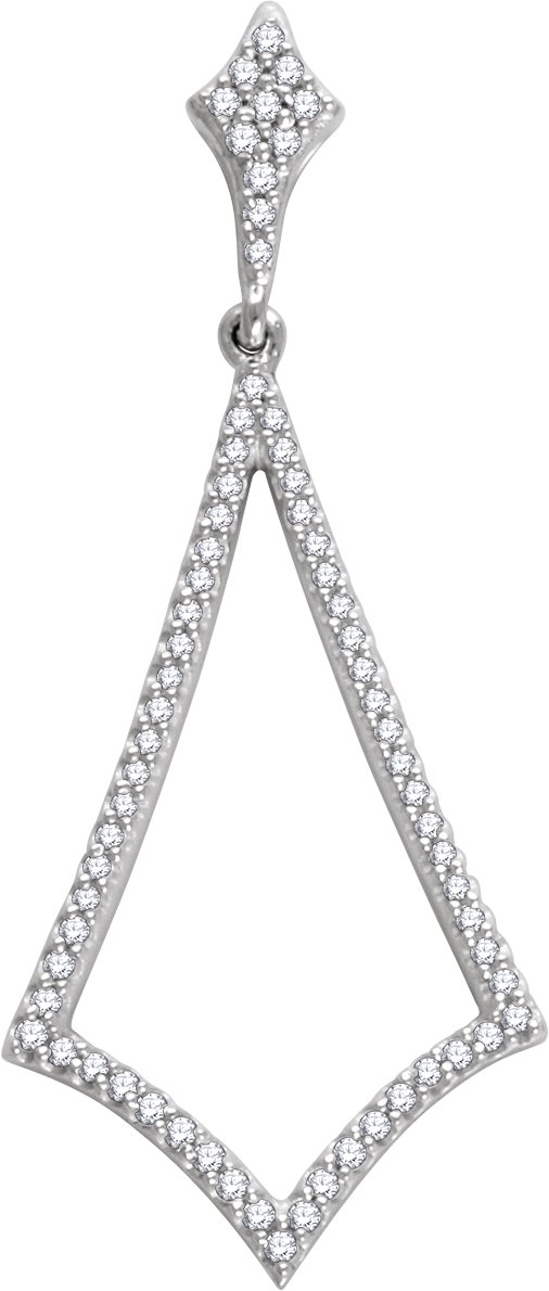 1/4 CTW Natural Diamond Pendant – 14K White Gold