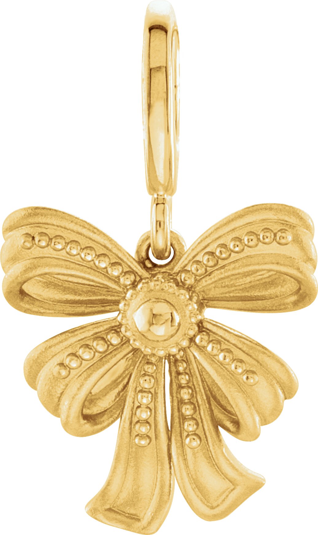 14K Yellow Vintage-Inspired Bow Charm