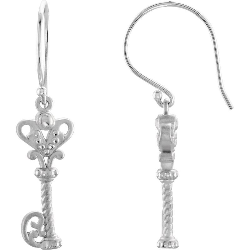 Vintage-Inspired Key Earrings