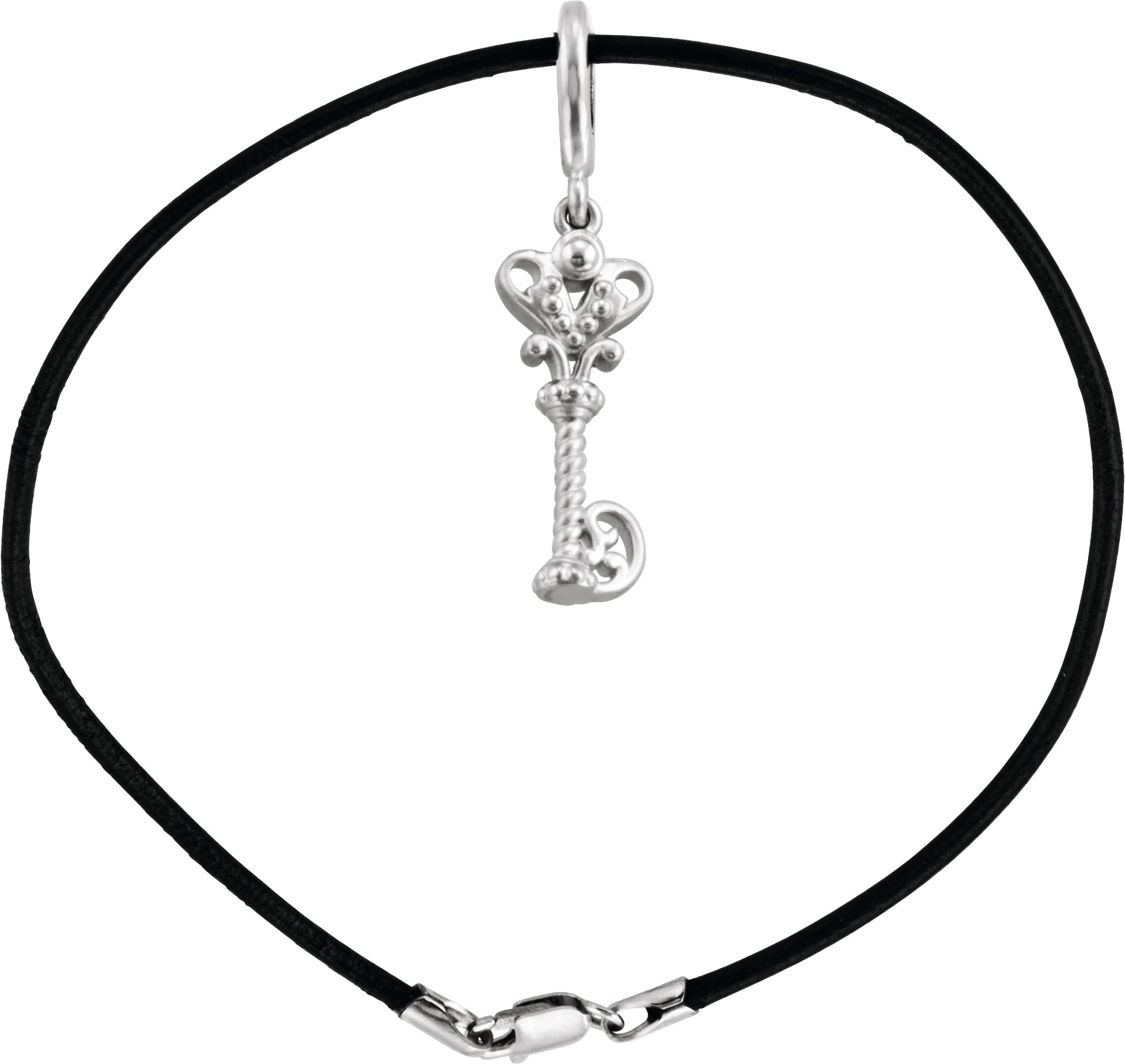 Vintage-Inspired Key Charm Bracelet – Sterling Silver