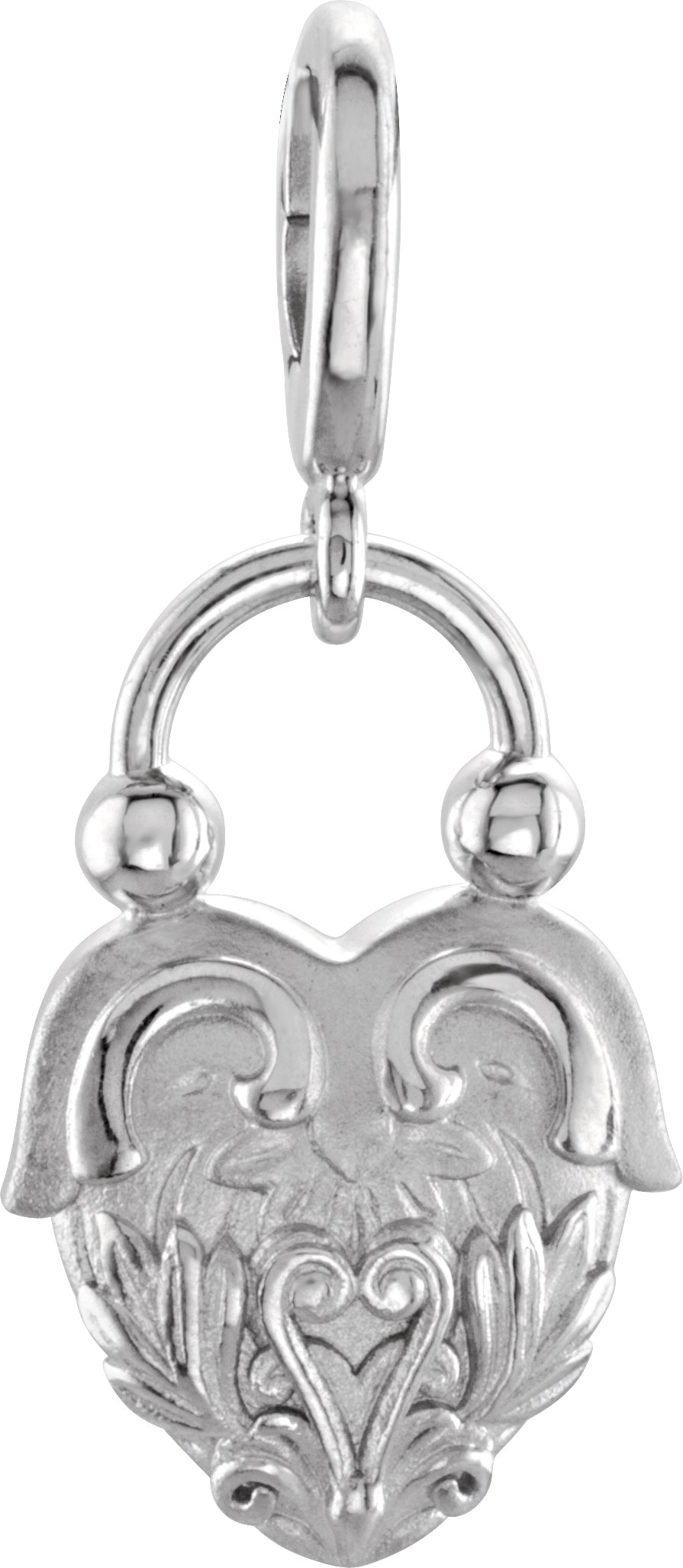 Sterling Silver Vintage-Inspired Heart Charm