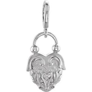 Sterling Silver Vintage-Inspired Heart Charm
