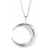 Sterling Silver Crescent Moon 16 18 inch Necklace Ref. 13449822