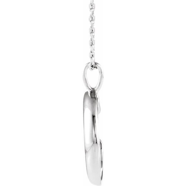 Sterling Silver Crescent Moon 16-18