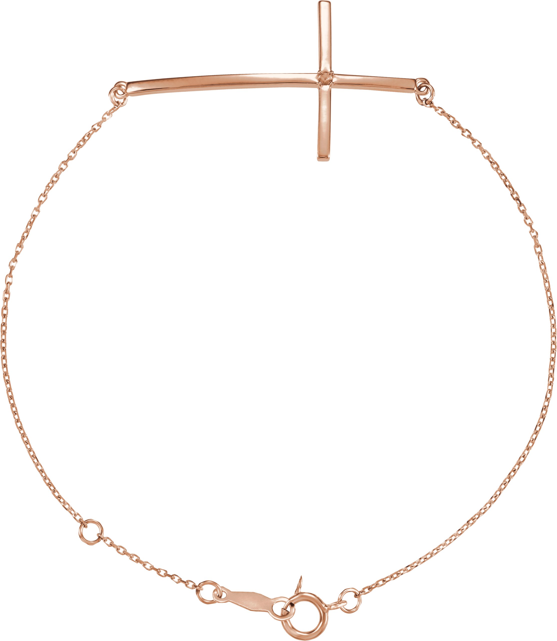 Accented Sideways Cross Bracelet