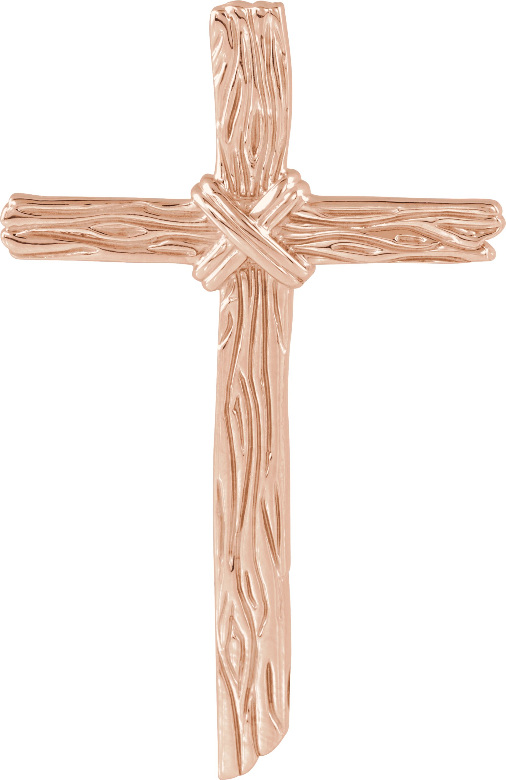 Woodgrain Cross Pendant